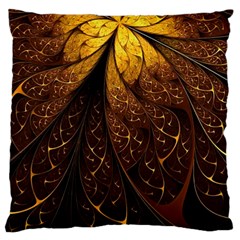 Gold, Golden Background Large Premium Plush Fleece Cushion Case (two Sides)