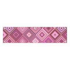 Pink Retro Texture With Rhombus, Retro Backgrounds Banner And Sign 4  X 1 