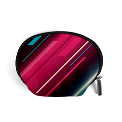 Pink-blue Retro Background, Retro Backgrounds, Lines Accessory Pouch (small)