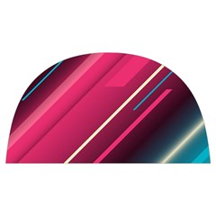 Pink-blue Retro Background, Retro Backgrounds, Lines Anti Scalding Pot Cap
