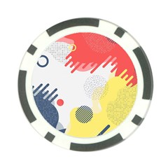 Red White Blue Retro Background, Retro Abstraction, Colored Retro Background Poker Chip Card Guard (10 Pack)