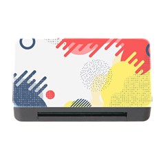 Red White Blue Retro Background, Retro Abstraction, Colored Retro Background Memory Card Reader With Cf