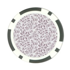 Retro Floral Texture, Beige Floral Retro Background, Vintage Texture Poker Chip Card Guard