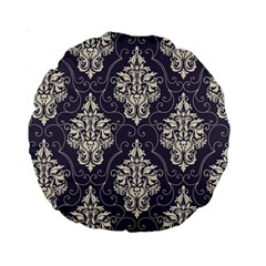Vintage Texture, Floral Retro Background, Patterns, Standard 15  Premium Round Cushions