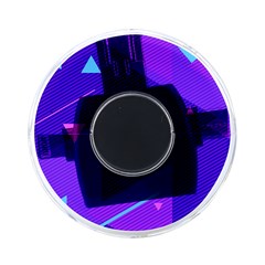 Purple Geometric Abstraction, Purple Neon Background On-the-go Memory Card Reader