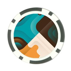 Retro Colored Abstraction Background, Creative Retro Poker Chip Card Guard