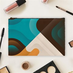 Retro Colored Abstraction Background, Creative Retro Cosmetic Bag (large)