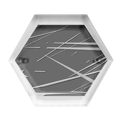 Abstract Lightings, Grunge Art, Geometric Backgrounds Hexagon Wood Jewelry Box