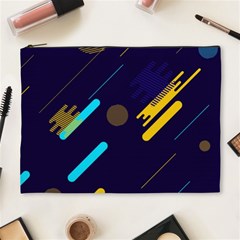 Blue Background Geometric Abstrac Cosmetic Bag (xl)