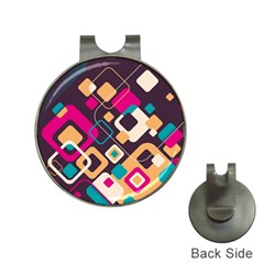Colorful Abstract Background, Geometric Background Hat Clips With Golf Markers