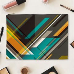 Material Design, Lines, Retro Abstract Art, Geometry Cosmetic Bag (xl)