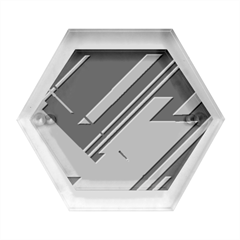 Material Design, Lines, Retro Abstract Art, Geometry Hexagon Wood Jewelry Box