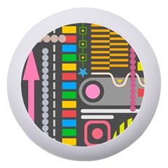 Pattern Geometric Abstract Colorful Arrows Lines Circles Triangles Dento Box With Mirror