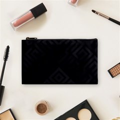 Black Pattern, Black, Pattern Cosmetic Bag (small)