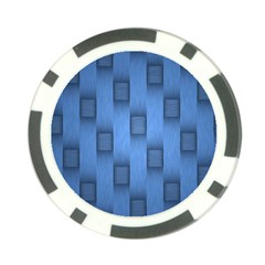 Blue Pattern Texture Poker Chip Card Guard