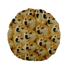 Doge, Memes, Pattern Standard 15  Premium Flano Round Cushions