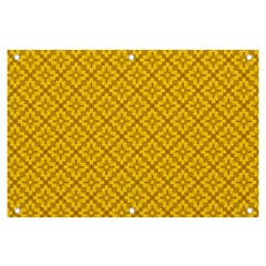 Yellow Floral Pattern Vintage Pattern, Yellow Background Banner And Sign 6  X 4 