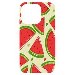 Cute Watermelon Seamless Pattern Iphone 14 Pro Black Uv Print Case by Grandong