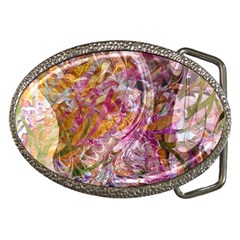 Abstract Pink Blend Belt Buckles