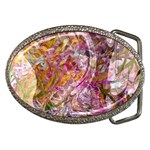 Abstract pink blend Belt Buckles Front