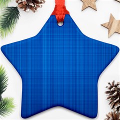 Blue Abstract, Background Pattern Star Ornament (two Sides)