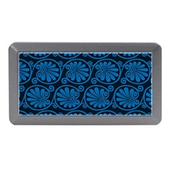 Blue Floral Pattern Floral Greek Ornaments Memory Card Reader (mini)