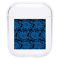 Blue Floral Pattern Floral Greek Ornaments Hard Pc Airpods 1/2 Case by nateshop