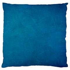 Blue Stone Texture Grunge, Stone Backgrounds Large Premium Plush Fleece Cushion Case (two Sides)