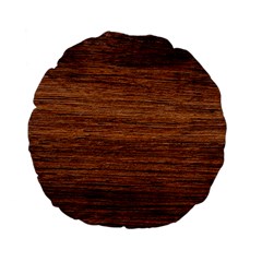 Brown Wooden Texture Standard 15  Premium Flano Round Cushions