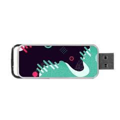 Colorful Background, Material Design, Geometric Shapes Portable Usb Flash (one Side)