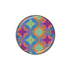Colorful Floral Ornament, Floral Patterns Hat Clip Ball Marker