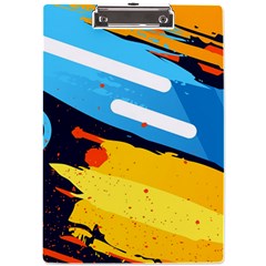 Colorful Paint Strokes A4 Acrylic Clipboard