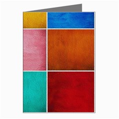 Colorful Squares, Abstract, Art, Background Greeting Card