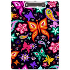 Floral Butterflies A4 Acrylic Clipboard