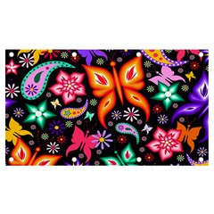 Floral Butterflies Banner And Sign 7  X 4 