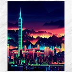 Cityscape Building Painting 3d City Illustration Canvas 11  x 14  10.95 x13.48  Canvas - 1