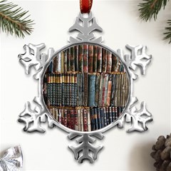 Abstract Colorful Texture Metal Small Snowflake Ornament