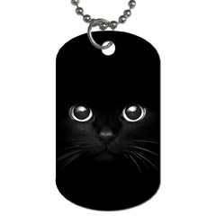 Black Cat Face Dog Tag (one Side)