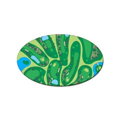 Golf Course Par Golf Course Green Sticker (oval) by Cemarart