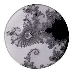 Males Mandelbrot Abstract Almond Bread Round Glass Fridge Magnet (4 Pack)