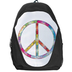 Flourish Decorative Peace Sign Backpack Bag by Cemarart