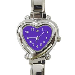 Ultra Violet Purple Heart Italian Charm Watch by Patternsandcolors