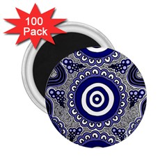 Authentic Aboriginal Art - Gathering 2 25  Magnets (100 Pack) 
