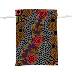 Authentic Aboriginal Art - Gathering 2 Lightweight Drawstring Pouch (xl)