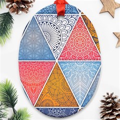 Texture With Triangles Ornament (oval)