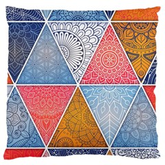Texture With Triangles Standard Premium Plush Fleece Cushion Case (one Side)