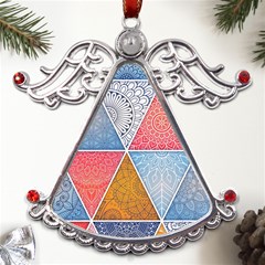 Texture With Triangles Metal Angel With Crystal Ornament