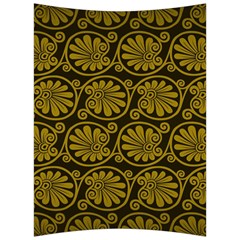 Yellow Floral Pattern Floral Greek Ornaments Back Support Cushion