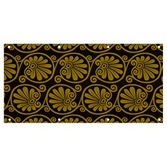 Yellow Floral Pattern Floral Greek Ornaments Banner And Sign 8  X 4 