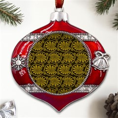  Metal Snowflake And Bell Red Ornament